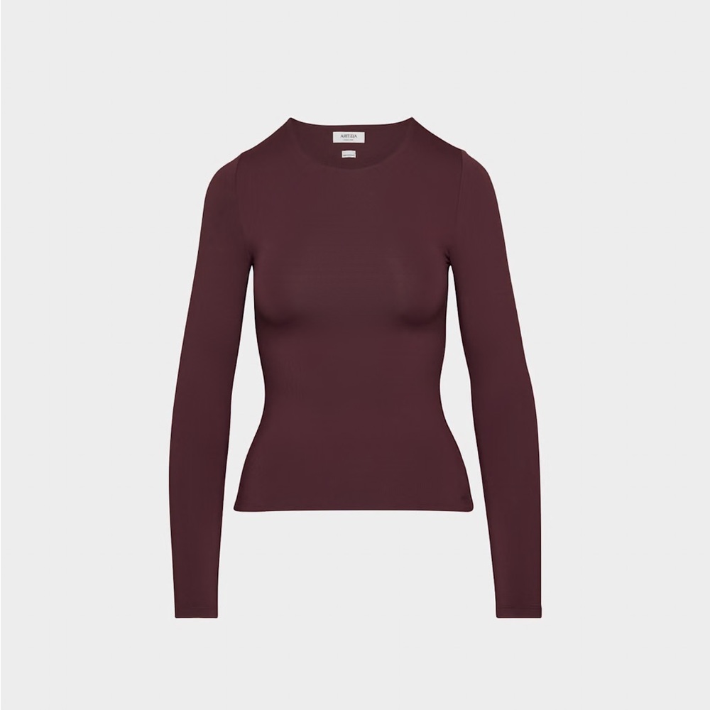 Women's Long Sleeve Burgundy Top